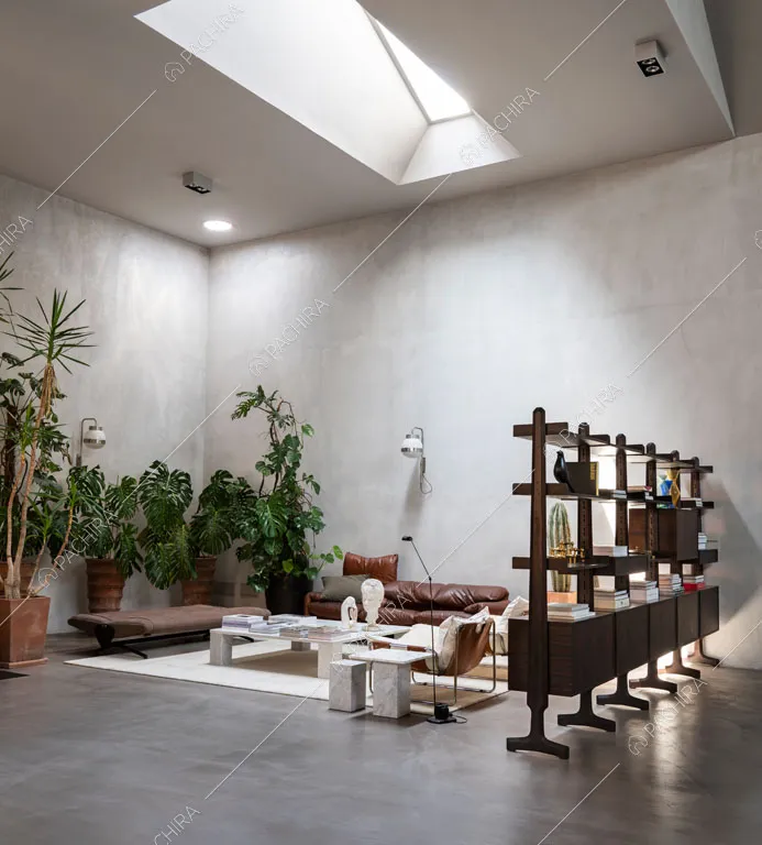 Zona living del loft Reno, location in stile contemporaneo a Reggio Emilia