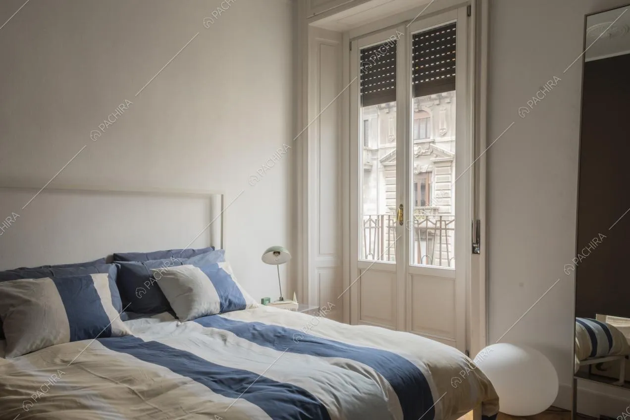 Il letto della camera della Location Bergenia
