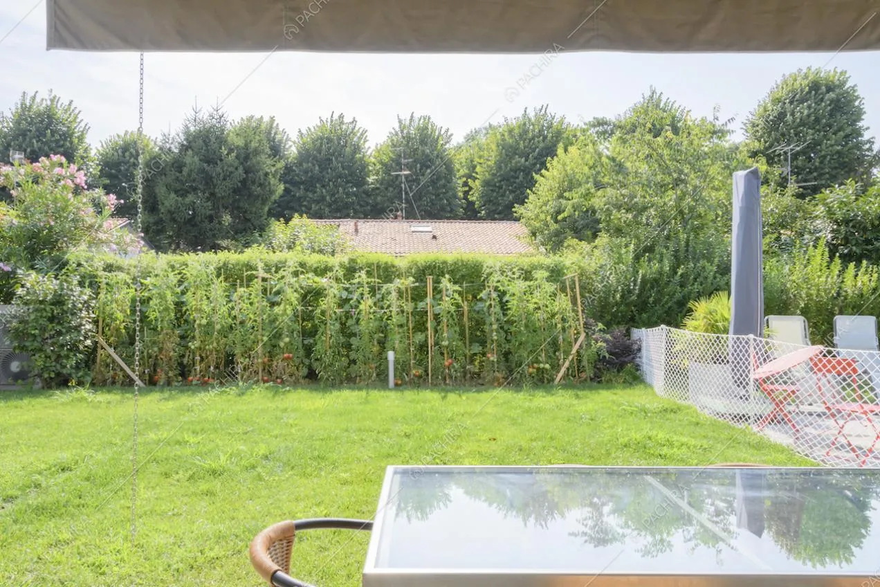 Orto e piante nel giardino della villa