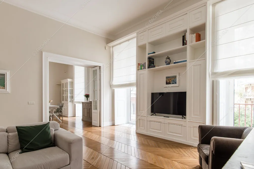 Sala dell'appartamento Han, location in stile contemporaneo a Napoli