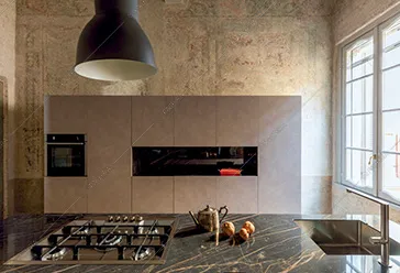 Cucina dell'appartamento Cajà, location in stile moderno a Mantova