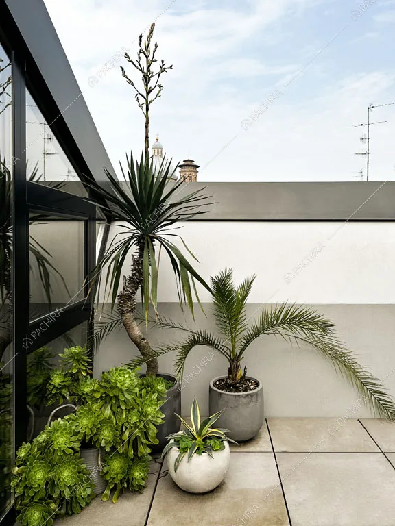 Terrazza del loft Reno, location in stile contemporaneo a Reggio Emilia