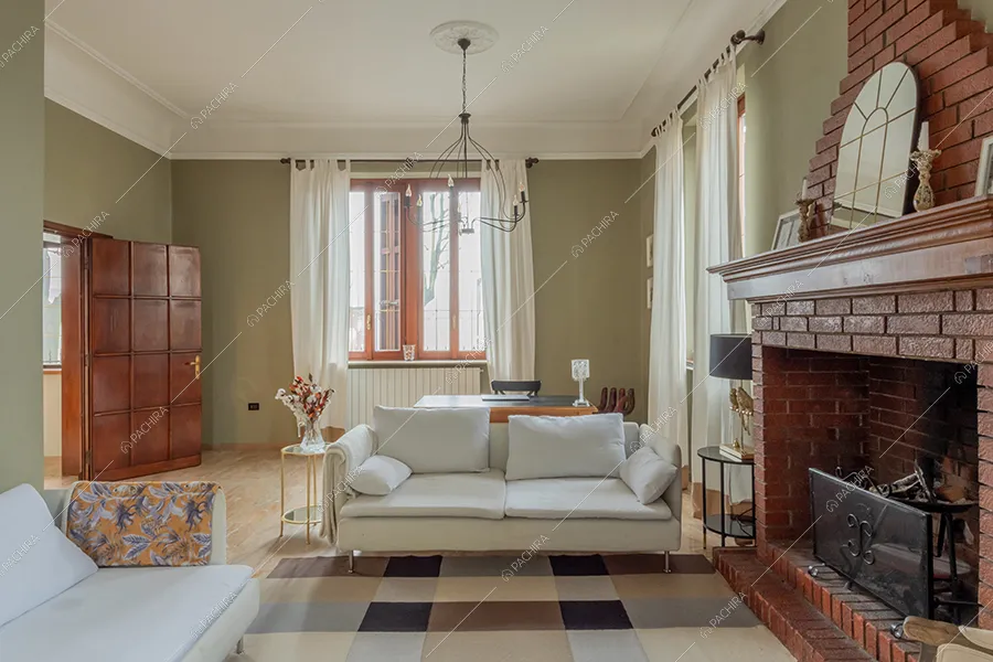 Salotto della villa Vinson, location in stile moderno a Milano