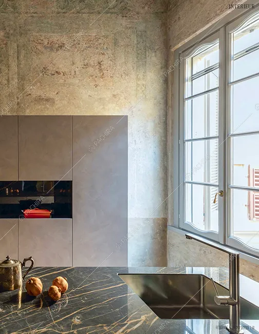Cucina dell'appartamento Cajà, location in stile moderno a Mantova