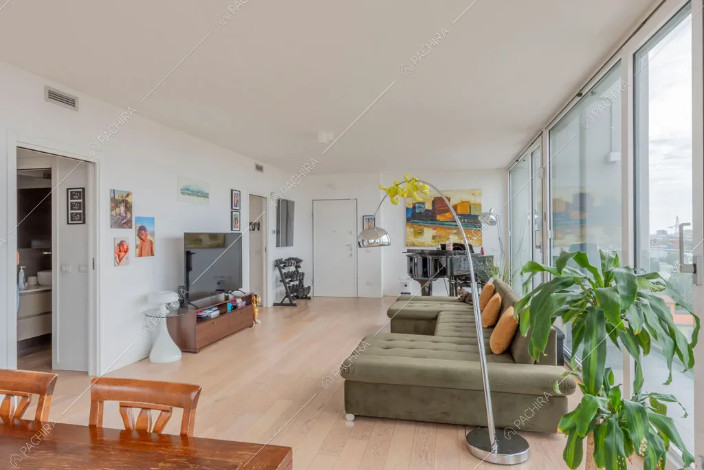 Sala dell'appartamento Tobol, location in stile contemporaneo a Milano