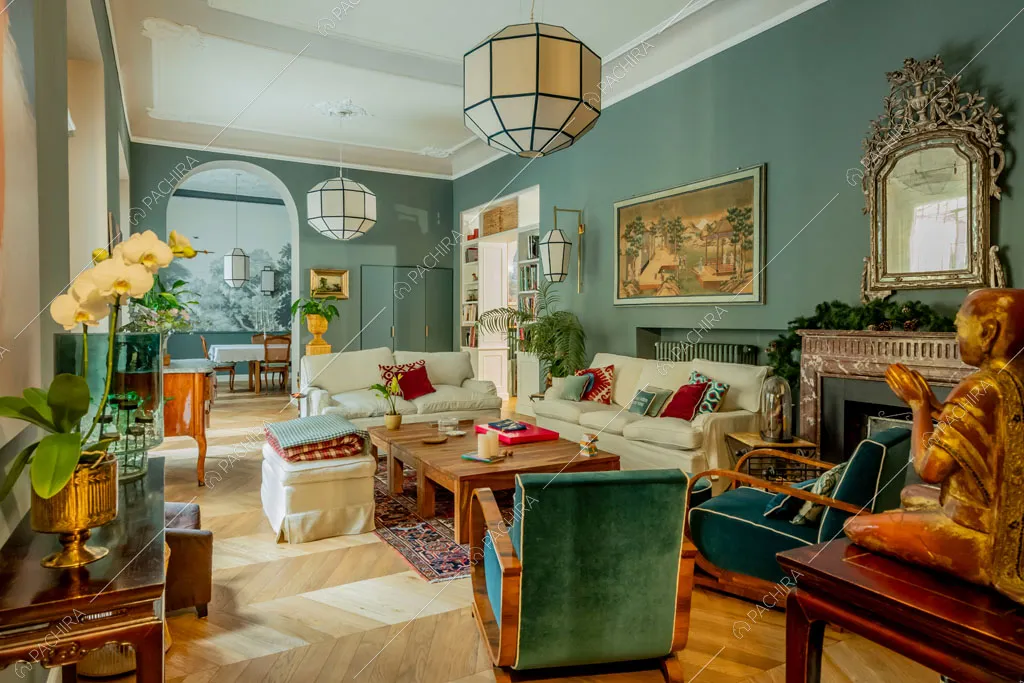 Sala dell'appartamento Don, location in stile contemporaneo a Milano