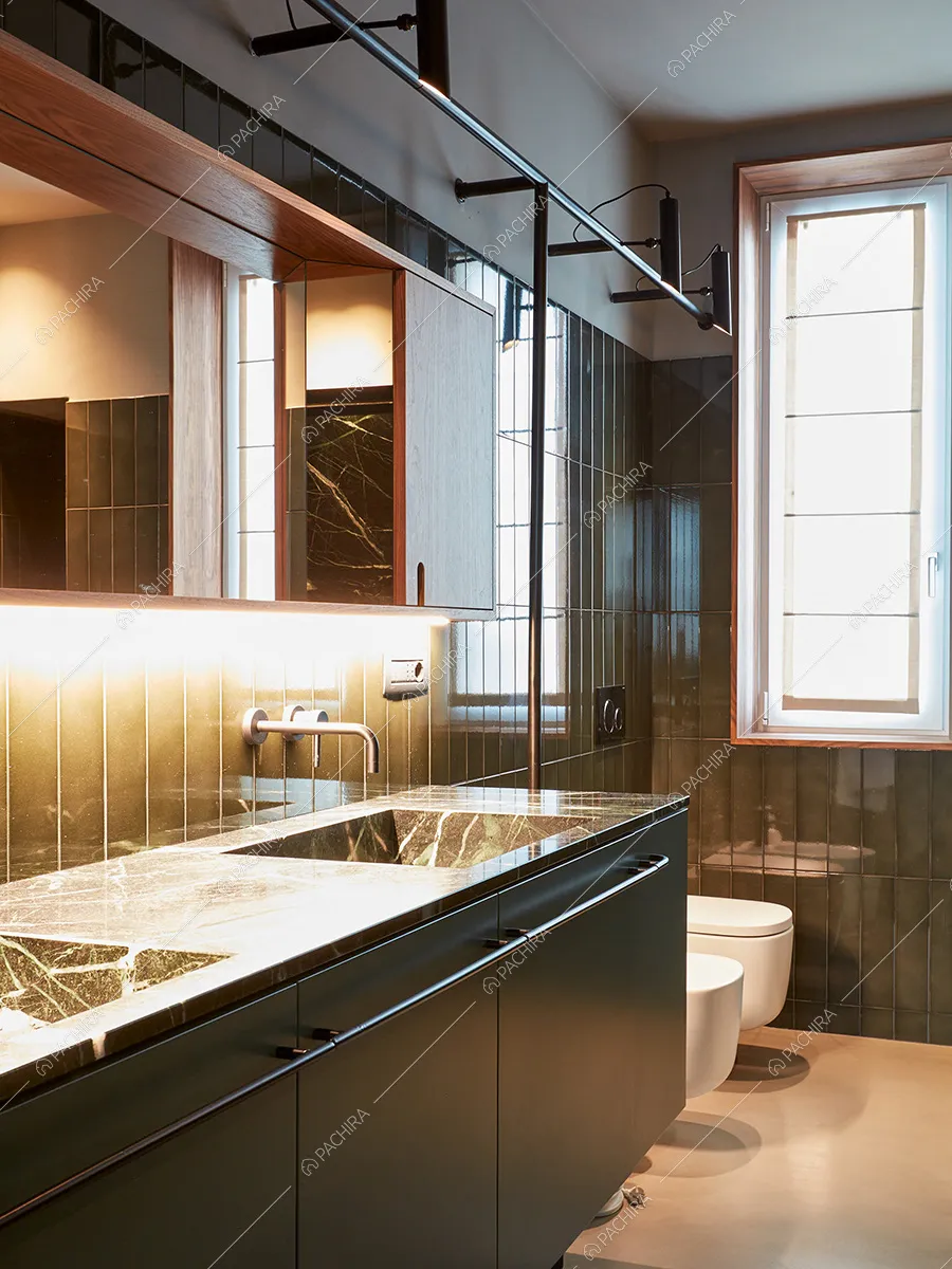 Bagno dell'appartamento Olivina, location in stile moderno a Torino