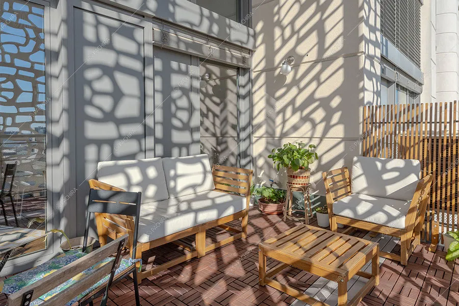 Terrazza dell'appartamento Mimetite, location in stile moderno a Milano