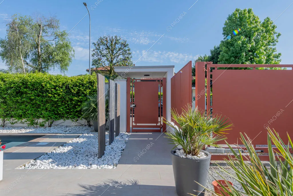 Esterni della villa Garnet, location in stile contemporaneo a Milano