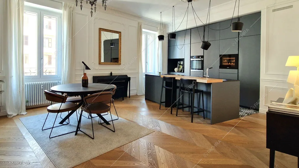 Zona living dell'appartamento Barents, location in stile contemporaneo a Roma