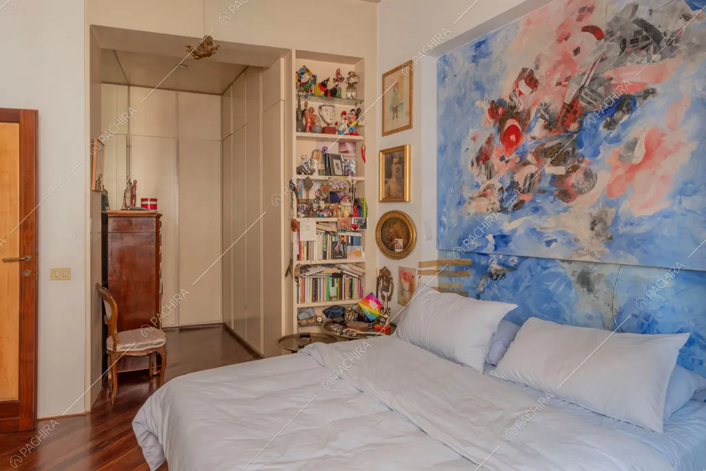 Camera da letto dell'appartamento Pancrazio, location in stile contemporaneo a Roma