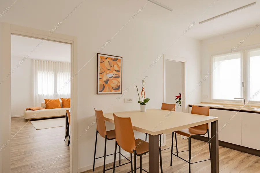 Cucina della villa Morava, location in stile moderno a Milano