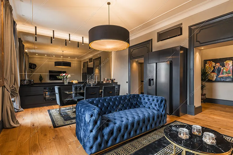 Sala dell'appartamento Bogda, location in stile moderno a Roma