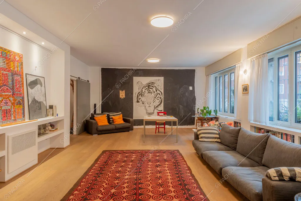 Sala dell'appartamento Mungo, location in stile contemporaneo a Milano