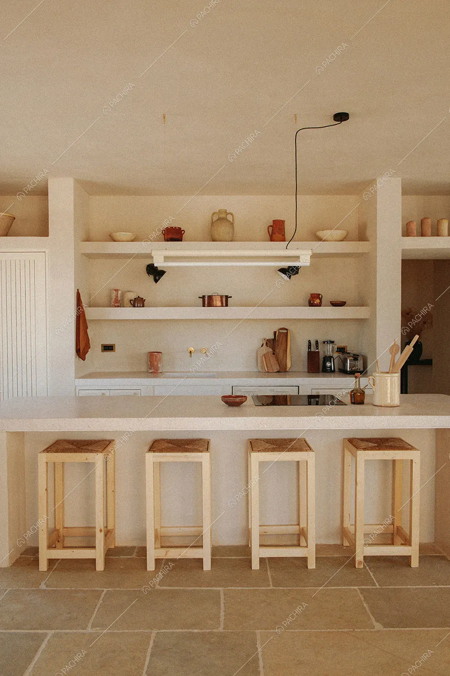 Cucina della villa Malacca, location in stile contemporaneo a Brindisi