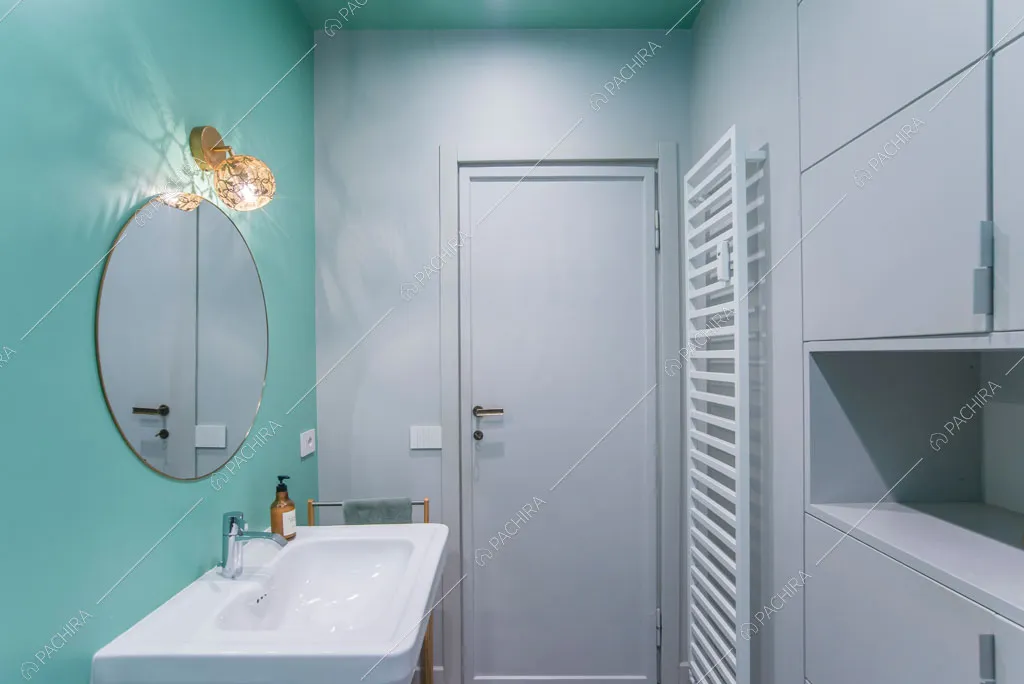 Bagno dell'appartamento Grifola, location in stile contemporaneo a Roma