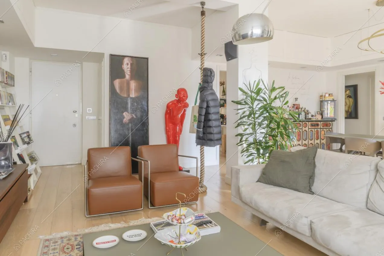 Zona living con arredo contemporaneo