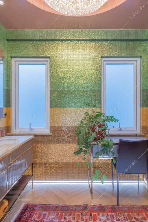Bagno dell'appartamento Gila, location in stile contemporaneo a Roma
