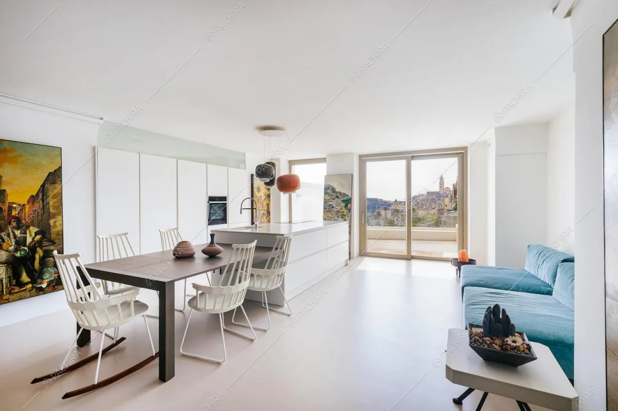 La cucina in stile contemporaneo con vista panoramica