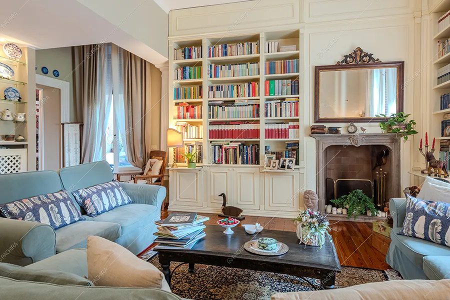 Salotto della villa Rame, location in stile classico a Milano