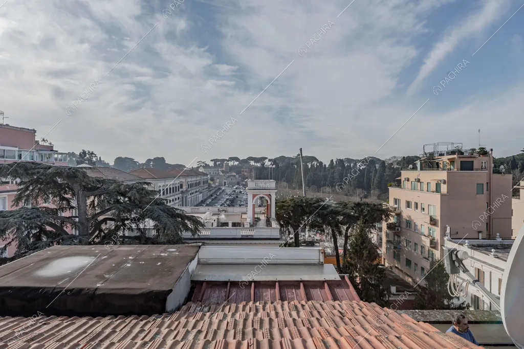 Vista su Roma dall'appartamento Kamala, location in stile contemporaneo