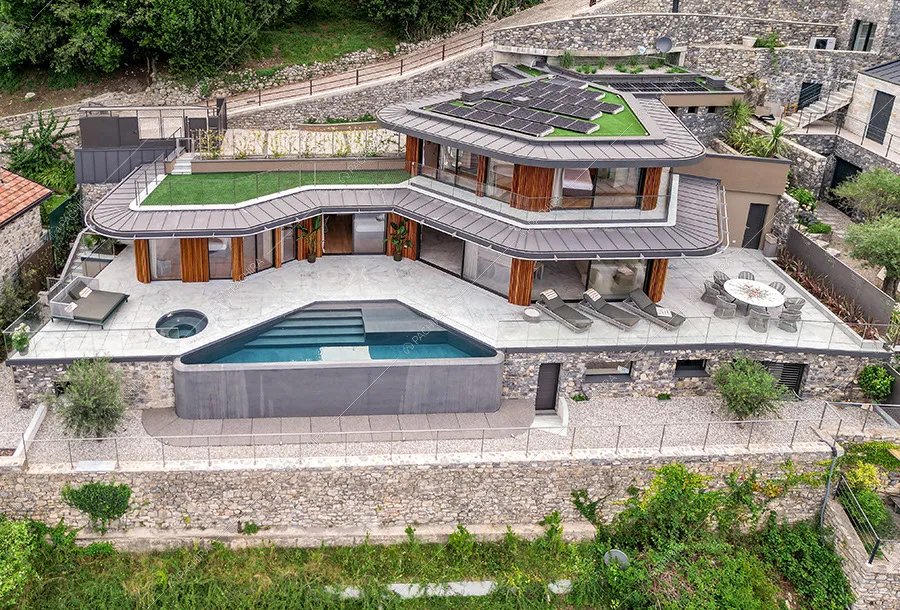Esterni della villa Agapanto, location in stile contemporaneo a Como