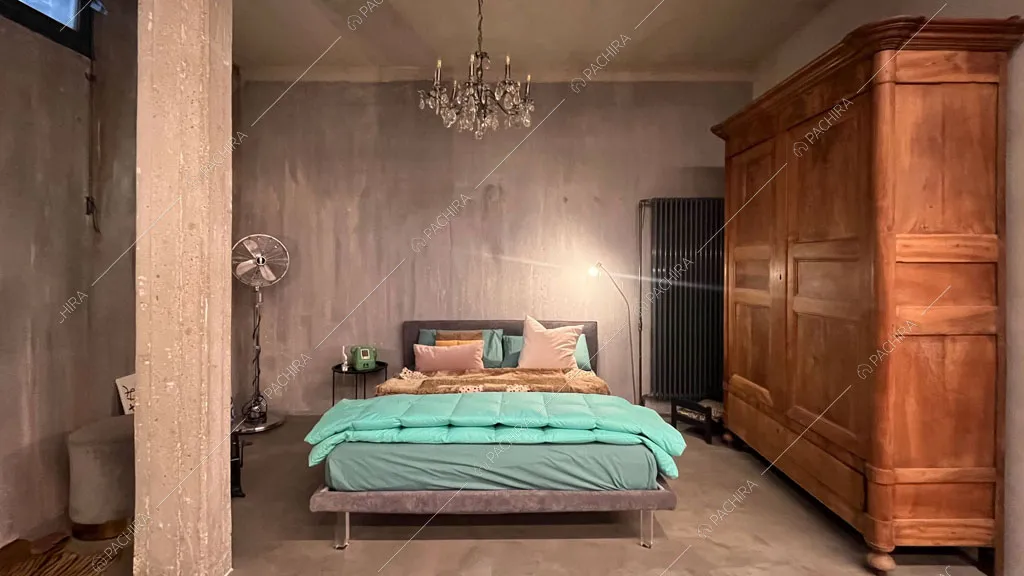 Camera da letto della villa Andesine, location in stile moderno a Roma
