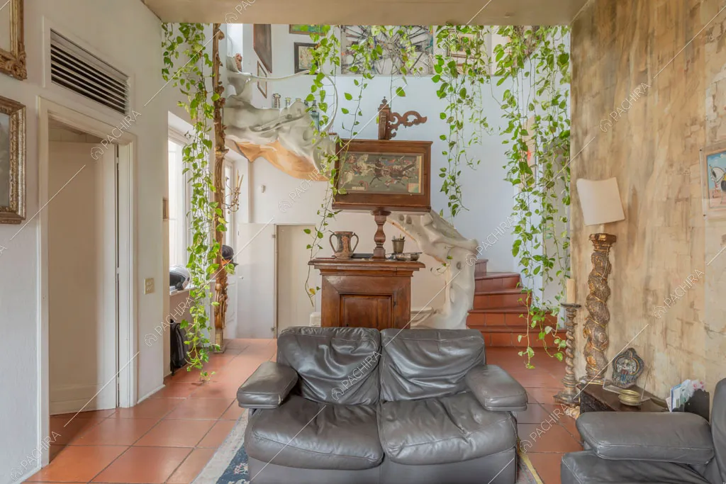 Salotto dell'appartamento Pancrazio, location in stile contemporaneo a Roma