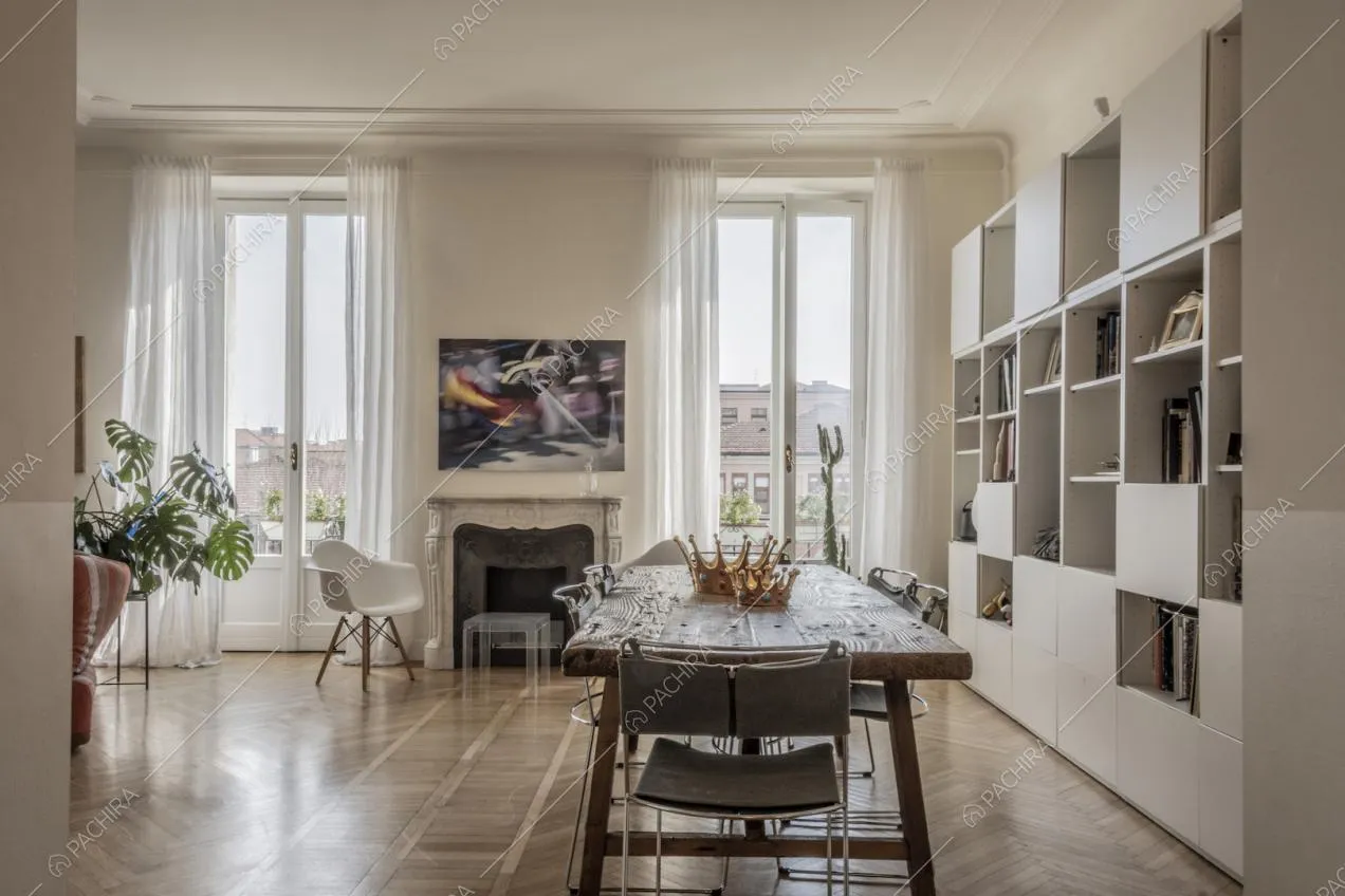Tavolo da pranzo in soggiorno contemporaneo