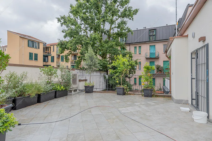 Terrazza del loft Ob, location in stile moderno a Milano