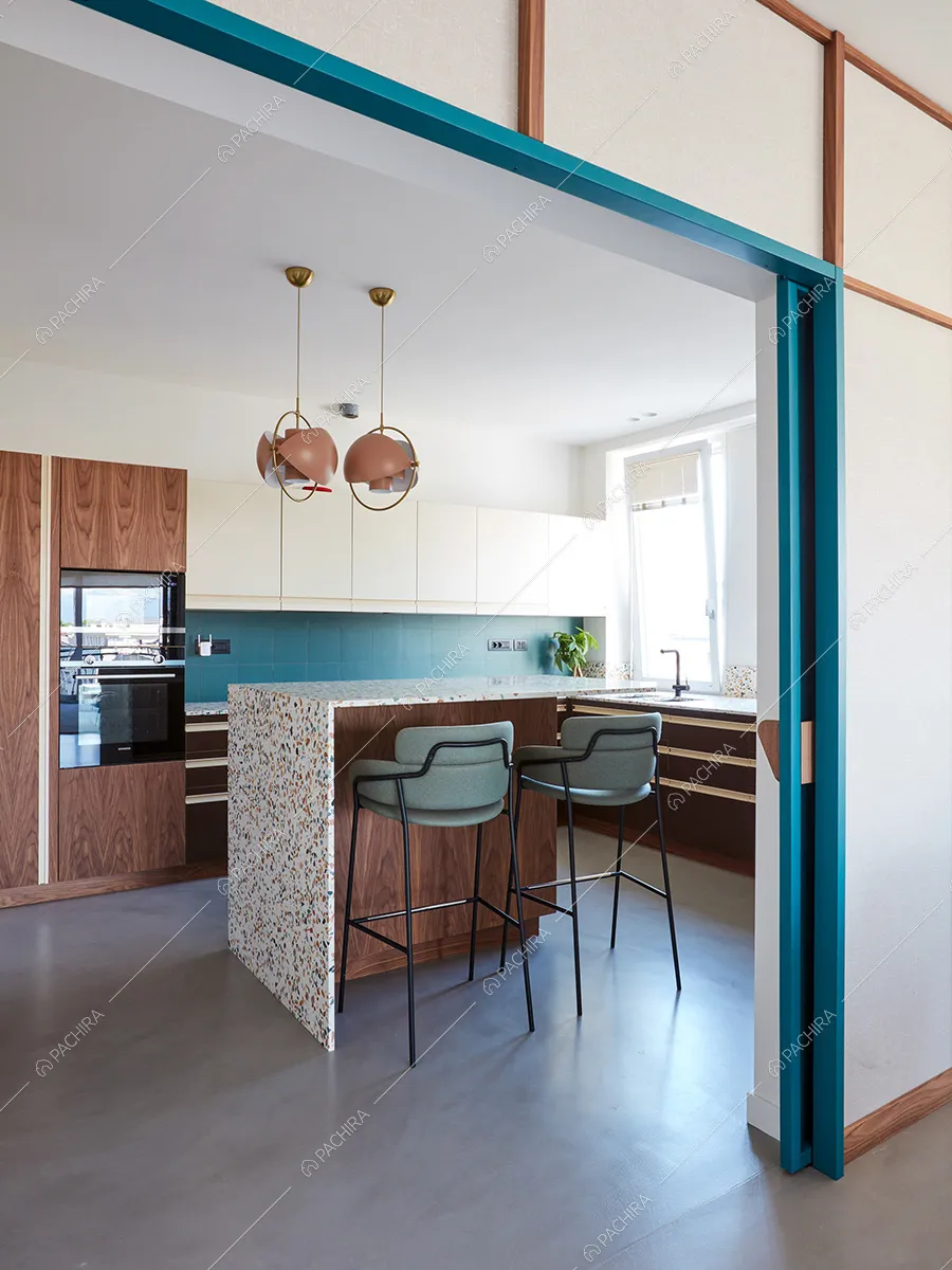 Cucina dell'appartamento Olivina, location in stile moderno a Torino