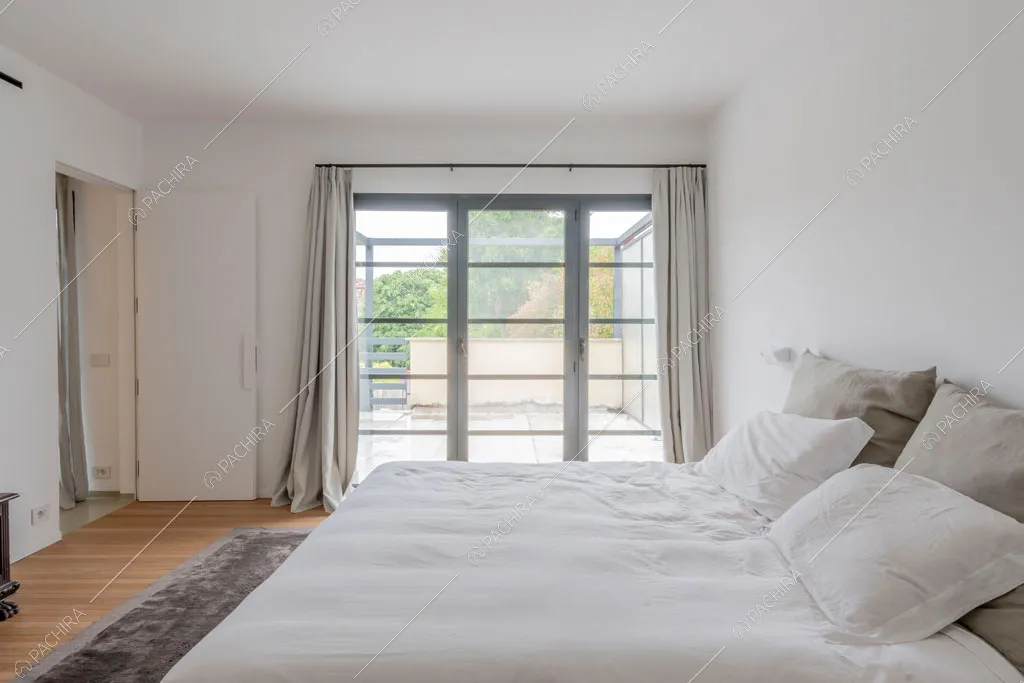 Camera da letto del loft Tigri, location in stile contemporaneo a Milano