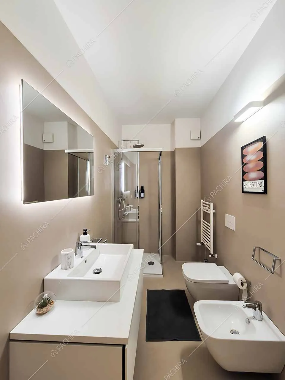 Bagno della location Drina, loft in stile moderno a Milano