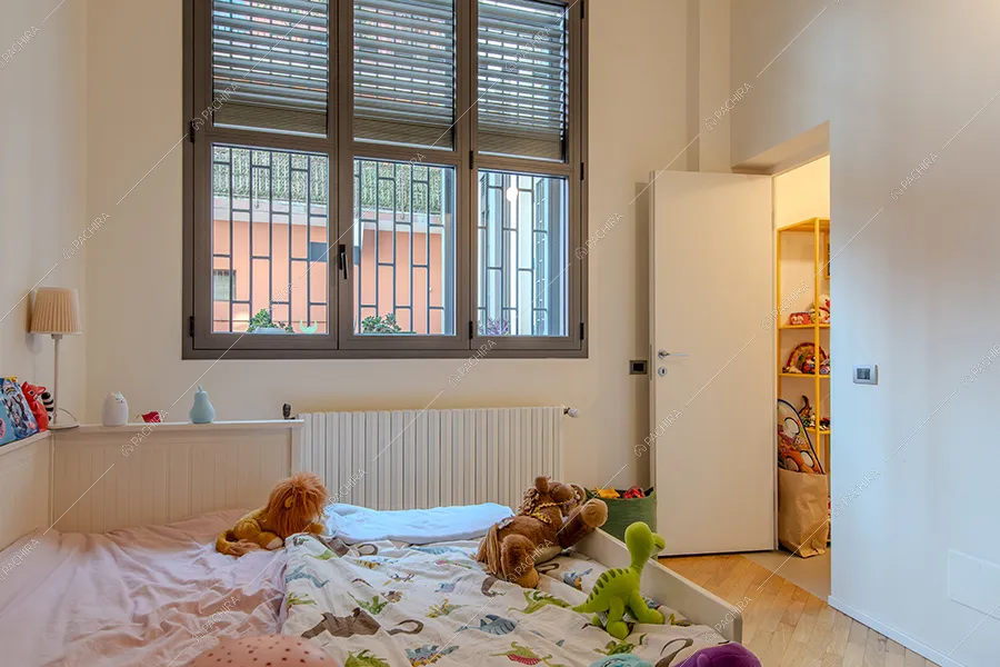 Camera dei bambini dell'appartamento Tonga, location in stile moderno a Milano