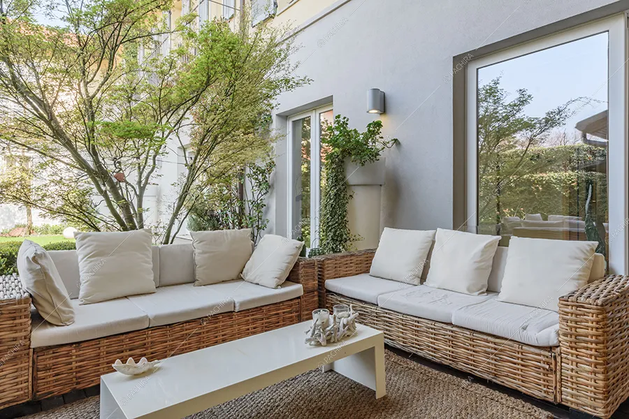 Esterni della villa Nilo, location in stile moderno a Milano