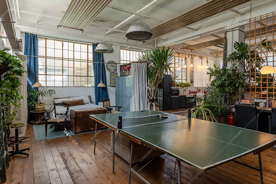 Sala del loft Alunite, location in stile vintage a Milano