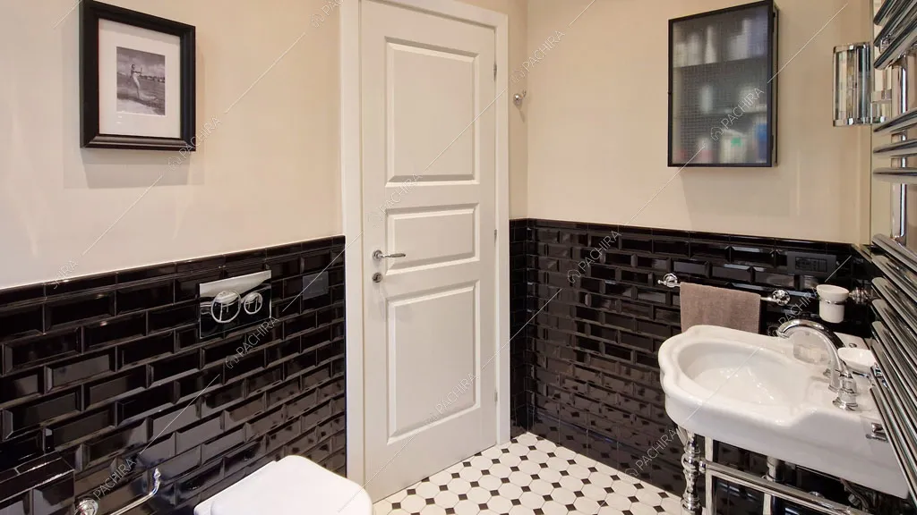 Bagno dell'appartamento Barents, location in stile contemporaneo a Roma