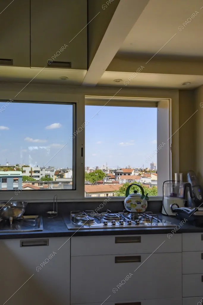 La vista dalla finestra della cucina