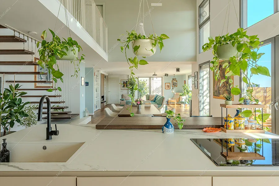Cucina dell'appartamento Mimetite, location in stile moderno a Milano