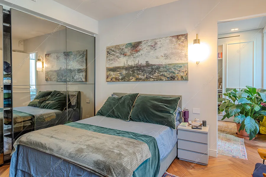Camera da letto della location Blighia, appartamento in stile moderno a Milano