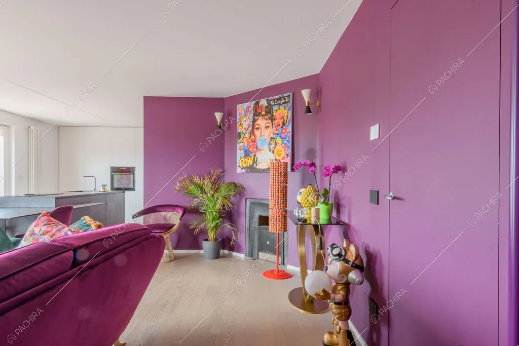 Sala dell'appartamento Quiabo, location in stile contemporaneo a Milano