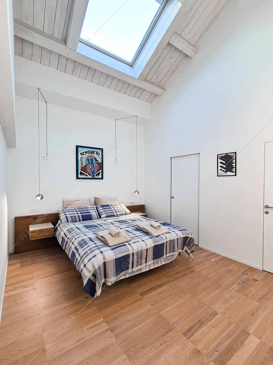 Camera da letto della location Drina, loft in stile moderno a Milano