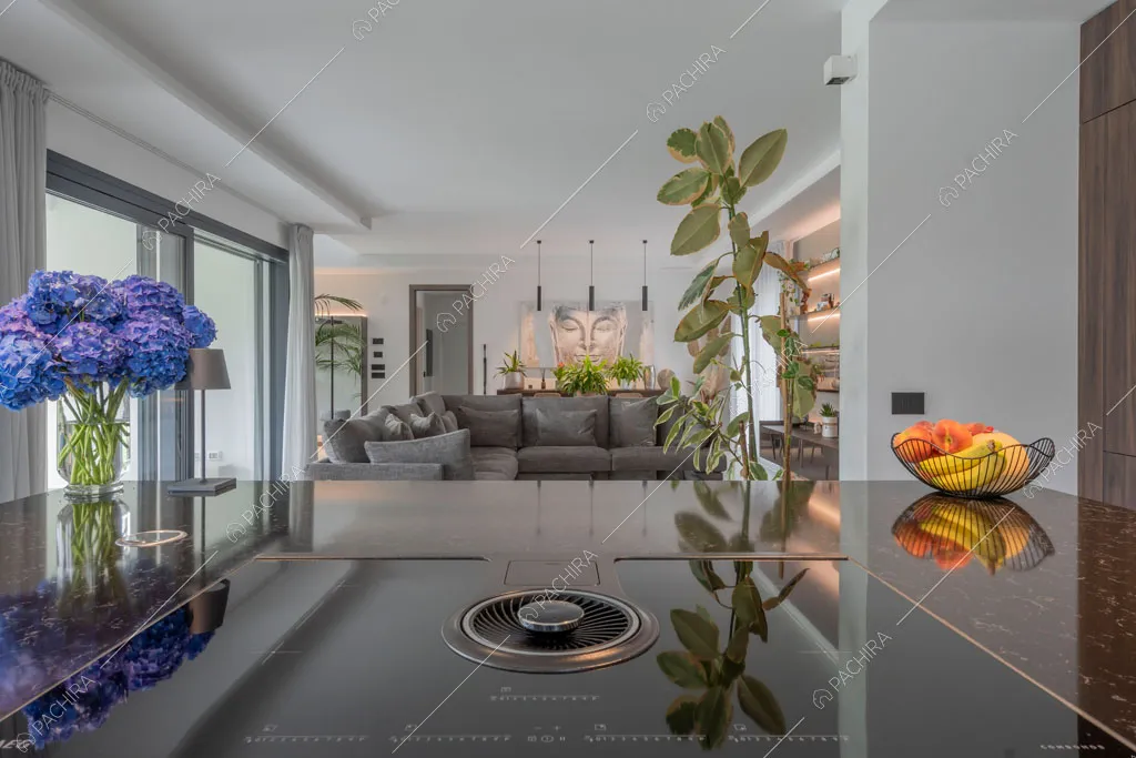 Fornelli a induzione della villa Diosma, location in stile moderno a Milano