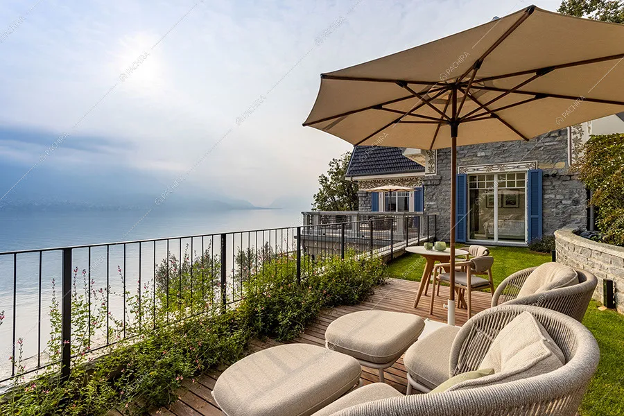 Terrazza della villa Argento, location in stile moderno a Como