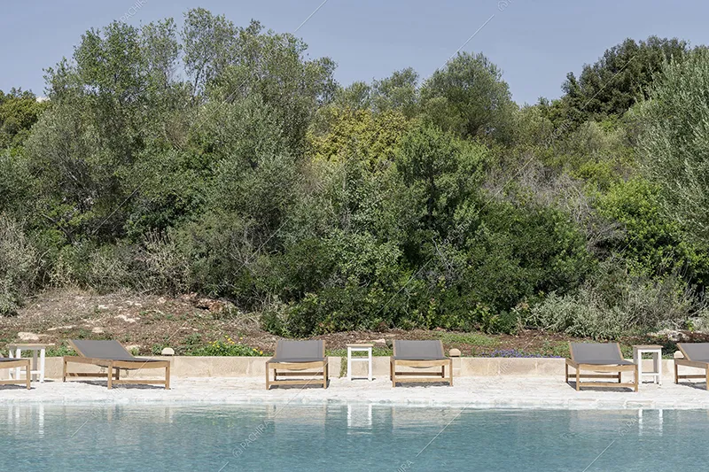 Piscina della masseria Athos, location in stile rustico a Brindisi
