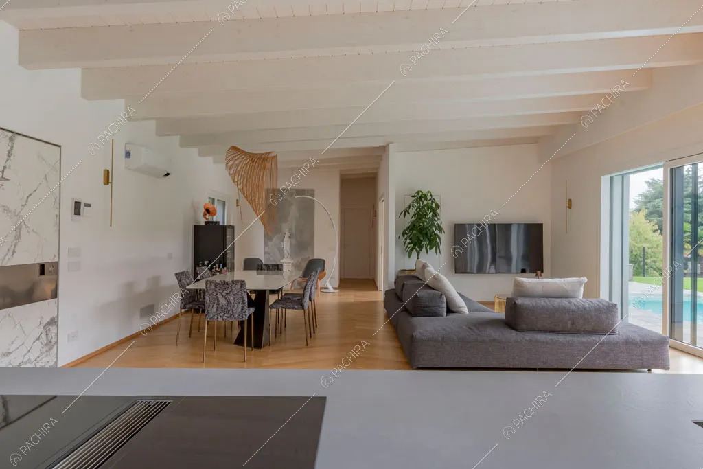 Cucina della villa Amazonite, location in stile contemporaneo a Varese