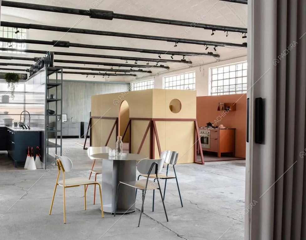 Cucine dell'espositivo Bootia, location in stile moderno a Bologna