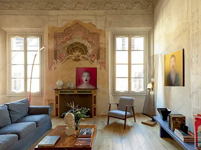 Sala dell'appartamento Cajà, location in stile moderno a Mantova