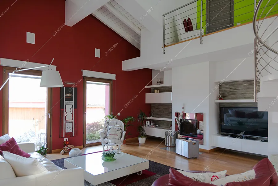 Salotto della villa Filesia, location in stile contemporaneo a Lecco