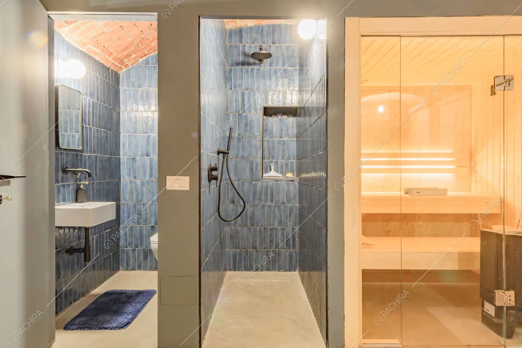Sauna del loft Unakite, location in stile moderno a Milano
